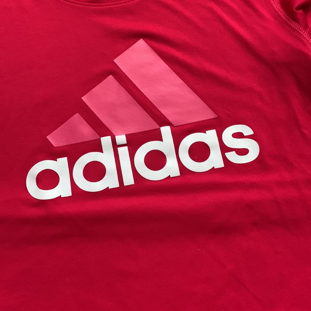 Girls Adidas Pink Athletic T-Shirt - Picture 2 of 6